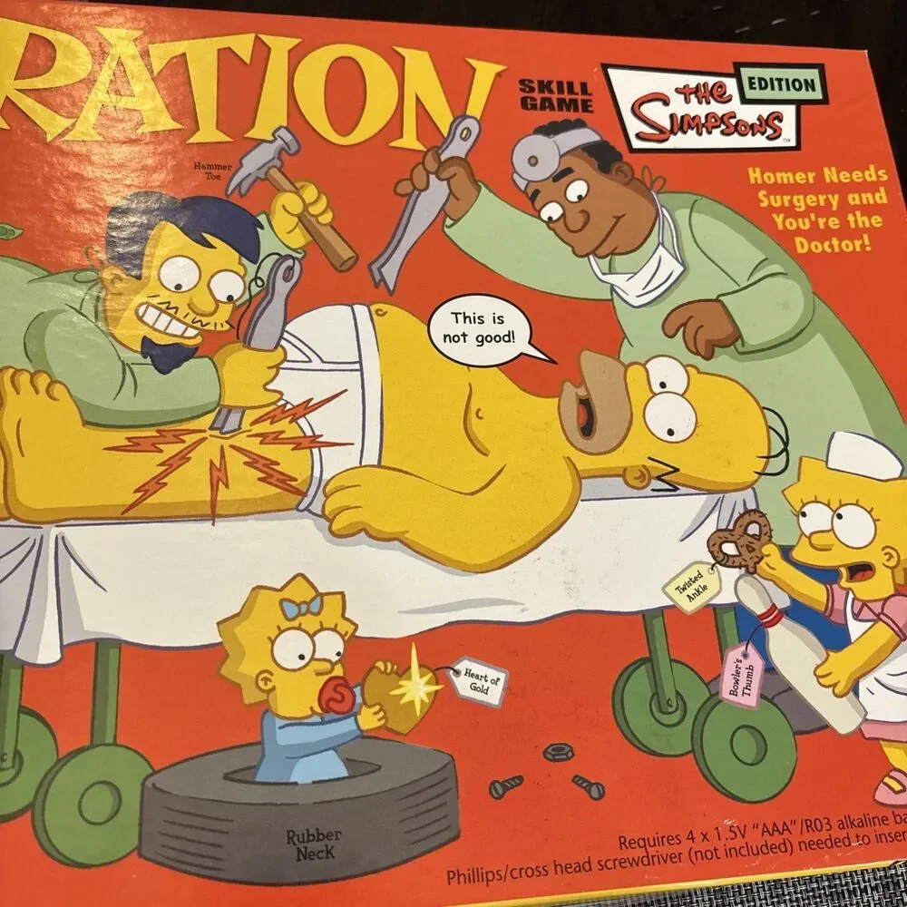COMPLETE Homer Speaks Operation Simpsons Edition Board Game 2005 Milton Bradley